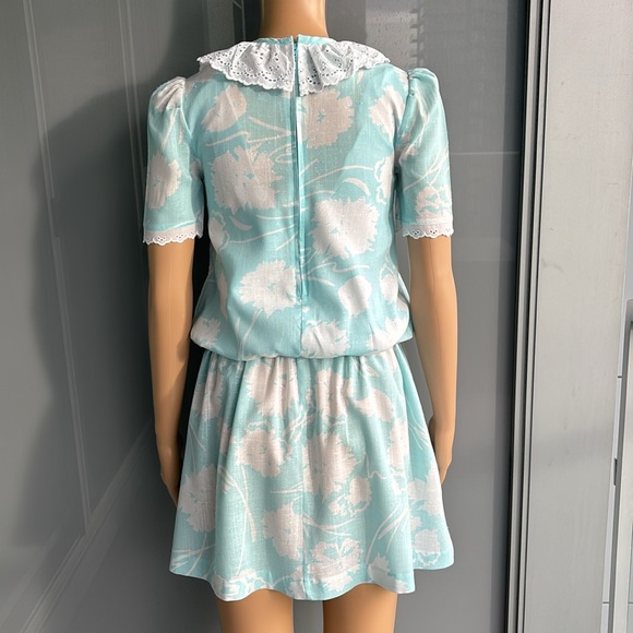 Vintage Dropped Waist Floral Mini Dress - Picture 4 of 13